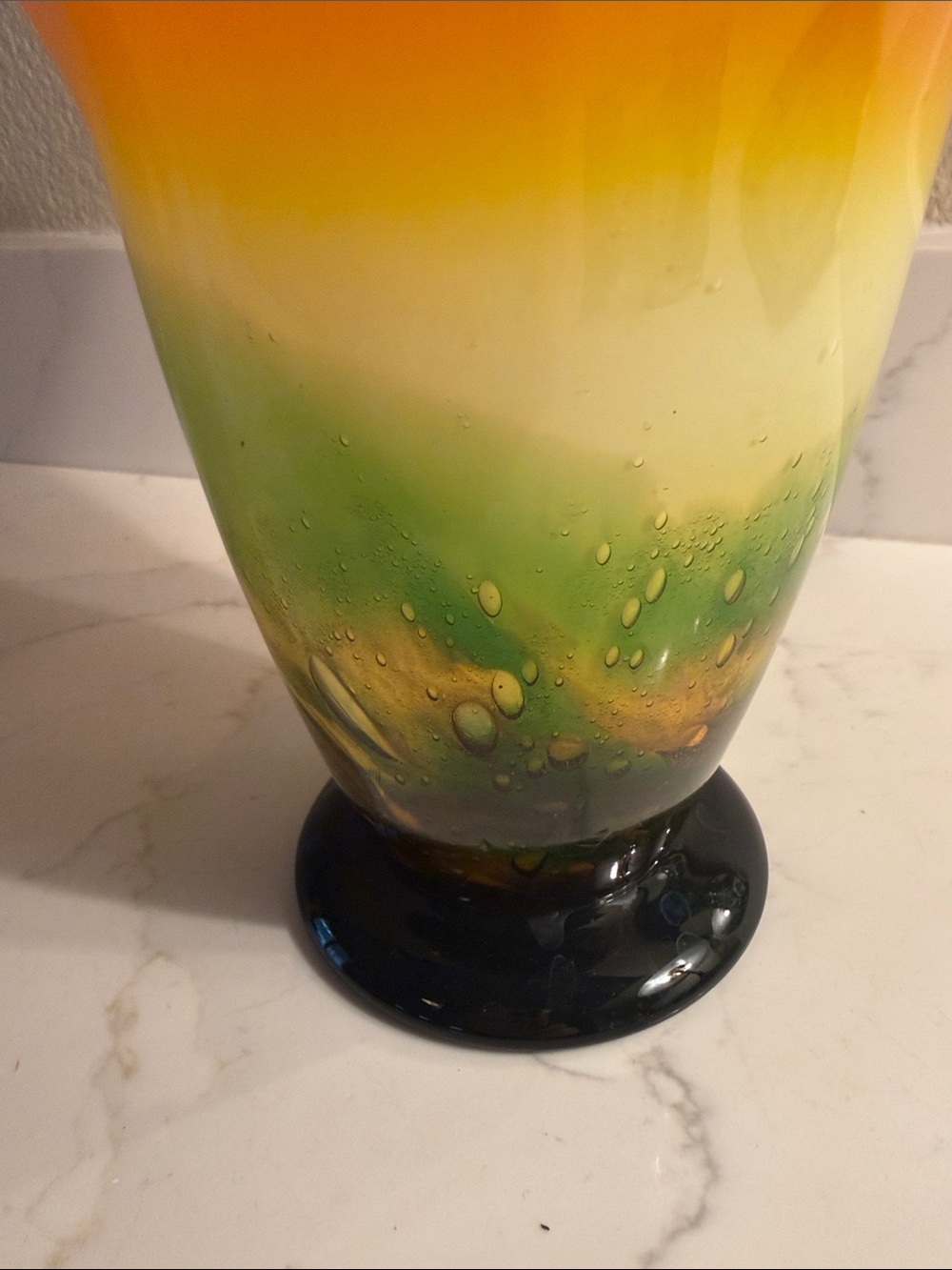 Art Glass Ruffled Vase Large - Picture 4 of 7